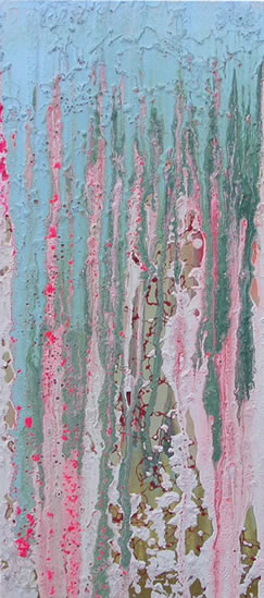 Fish Box painting,mixed media on wood.